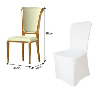 Biele svadobné návleky na stoličky - 2