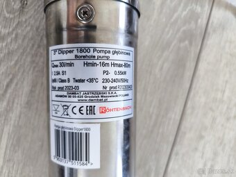 Predám ponorné čerpadlo Dipper 1800 (3”) – RÖHTENBACH - 2