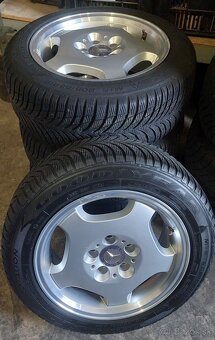 Mercedes hliníkové disky 5x112 r16 sada zimných kolies - 2