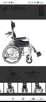 Polohovatelný invalidný vozík. - 2