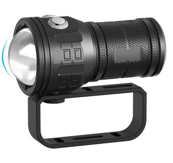 Výkonná podvodná LED baterka,vodotesná IPX-8,80m,Red,Blue,Wh - 2