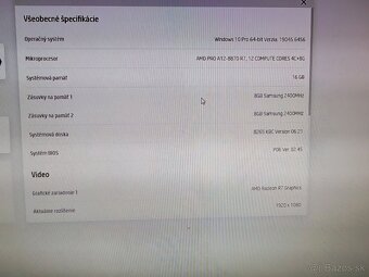 Predám PC HP Elite Desk 705 G3 base model small - 2