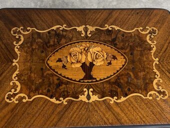 Starožitná intarzovaná kazeta na šperky - 2