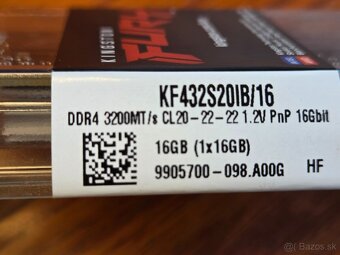 Predám Kingston FURY Impact/SO-DIMM DDR4/16GB/3200MHz/CL20/1 - 2