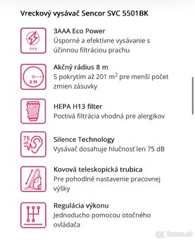 Podlahový vysávač Sencor - 2