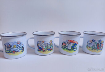 Smaltované hrnčeky s retro obrázkami - 2