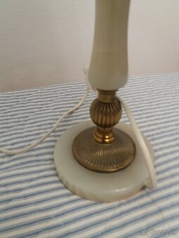 Lampa funkčná-ónyxová noha+tienidlo hodváb-30€ - 2