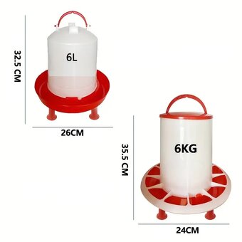 Nové 6kg krmítko + 6L napájač vody - 2