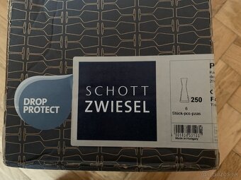 Predám 6ks sklenené karafy na vodu Schott Zwiesel, 250 ml - 2