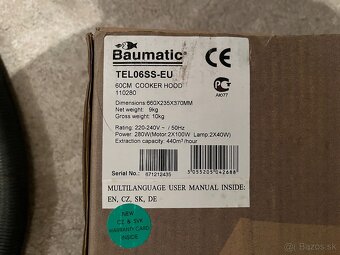 výsuvný digestor Baumatic TEL06SS-EU (NOVÝ NEPOUŽITÝ) - 2