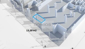 Obch. priestory (13,20 m2, výklad, vstup z chodn., KE-St.m.) - 2