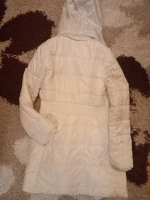 Bunda s kozusinou ,biela,veľkosť S - 2