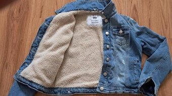 Dievčenská zateplená riflova bunda - 2