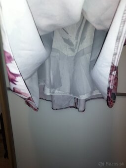 Sukňa A&A čierna s ružovými kvetmi - 2