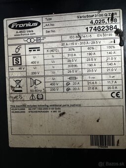 Zváračka Fronius VarioStar 3100,Nožnice na plech - 2