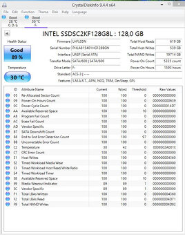 SSD 128GB Intel 2,5" SATAIII - 2