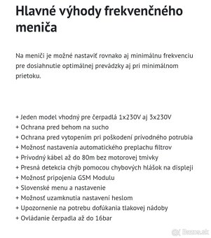 Frekvenčný menič k čerpadlu so snímačom - 2