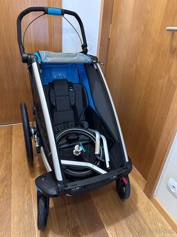 Thule Chariot Sport 1 blue + rumning set - 2