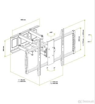 AlzaErgo M325B Convey XL kĺbový 60"–100" - 2