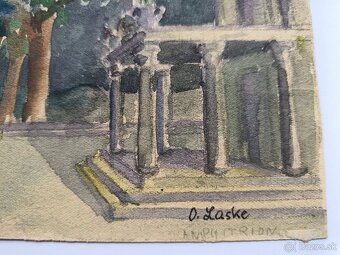 Oskar Laske (1884-1951) Akvarel. Návrh divadelnej scény - 2