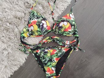 Push up plavky S/36 s tropickým vzorom - 2