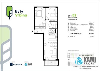 Na predaj 3 izbový byt s terasou v novostavbe v Piešťanoch v - 2