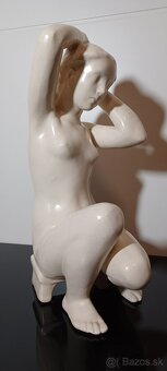 Veľká zberateľská keramická značená socha Akt 60-te roky . - 2