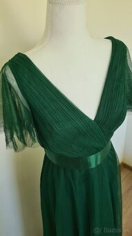 Tmavozelene šaty S - 2