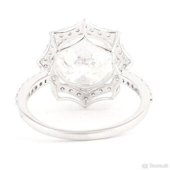 Luxusný zásnubný diamantový prsteň z 14ct bieleho zlata - 2