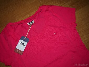 Tommy Hilfiger dámske tričko cyklamenové - 2