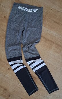 Dámske legíny Stripes - Iron Aesthetics, sivé XS - 2