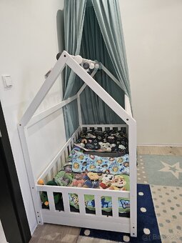 Detská Montessori Domčeková Posteľ s matracom - 2