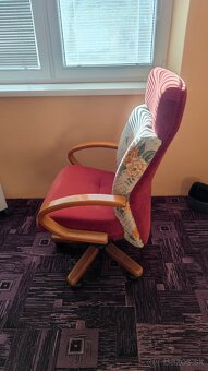 ✅ Kancelárske kreslo červené otočné - 2