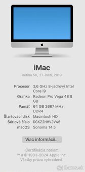 iMac 27” 2019, Retina 5K, CTO - 2