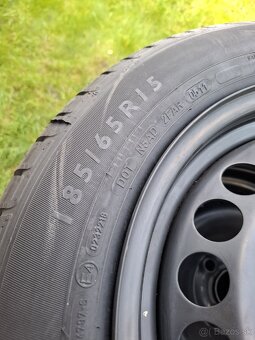 Letné pneumatiky 185/65 R15 + plechové disky R15, 4x100 ET39 - 2