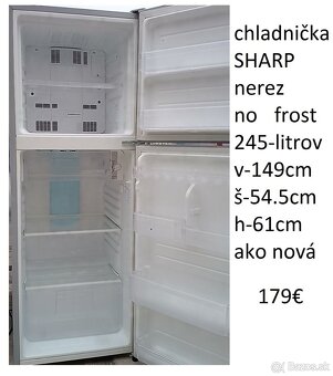 predám chladničku nerez aj bielu - 2