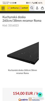 Kuchynská pracovná doska Mramor Roma - 2