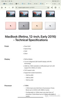 MacBook 12" Gold  M3 8GB ram 2016 NAJMENSI APPLE LAPTOP - 2