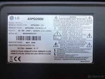 LG televízor plazma 42PQ2000 - 2