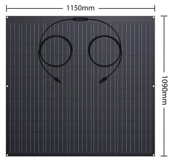 960W-4ks,monokryš.flexibilný solárny panel na balkon/karavan - 2