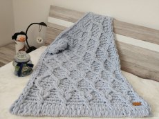 Pletená detská deka svetlo-sivá - 2