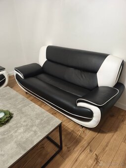 Kožená sedacia súprava, gauč - 2