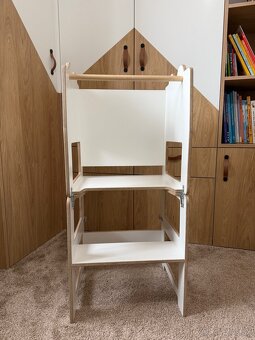 Multifunkčná učiaca veža– medveď, biela farba - 2