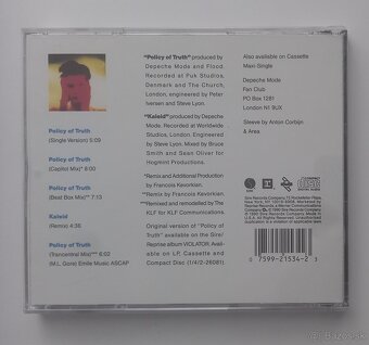 Depeche Mode US CD Policy Of Truth - 2