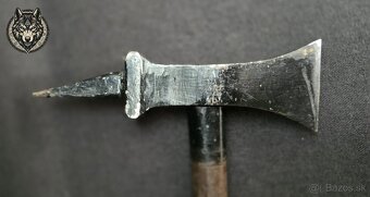 Historický horský čakan / cepín s oceľovou hlavou a oporným - 2