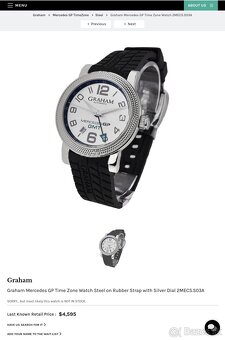 Graham, model Mercedes Grand Prix, originál hodinky - 2