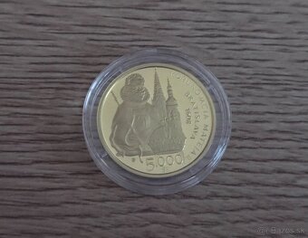 Zlatá zberateľská minca 5000 sk Korunovacia Mateja II 2008 - 2