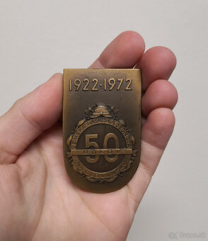 Plaketa Zemská Hasičská jednota 50 rokov na Slovensku III. z - 2