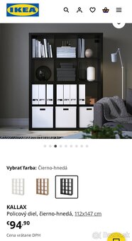 Knižnica - Policový diel Kallax, - 2