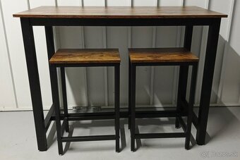Barový stôl a dve stoličky - 2